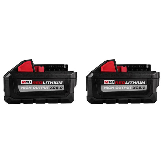 M18 18-Volt Lithium-Ion High Output Xc 8.0ah (2-Pack) And 6.0ah Batteries (2-Pack)