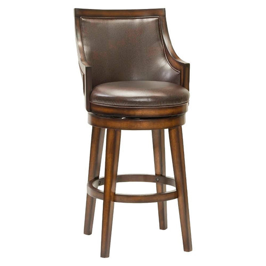 Lyman Swivel Counter Stool, Rustic Oak