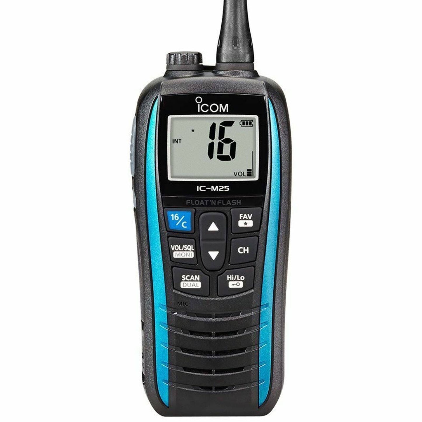 M25 Floating Handheld Vhf Marine Radio - 5w - Marine Blue