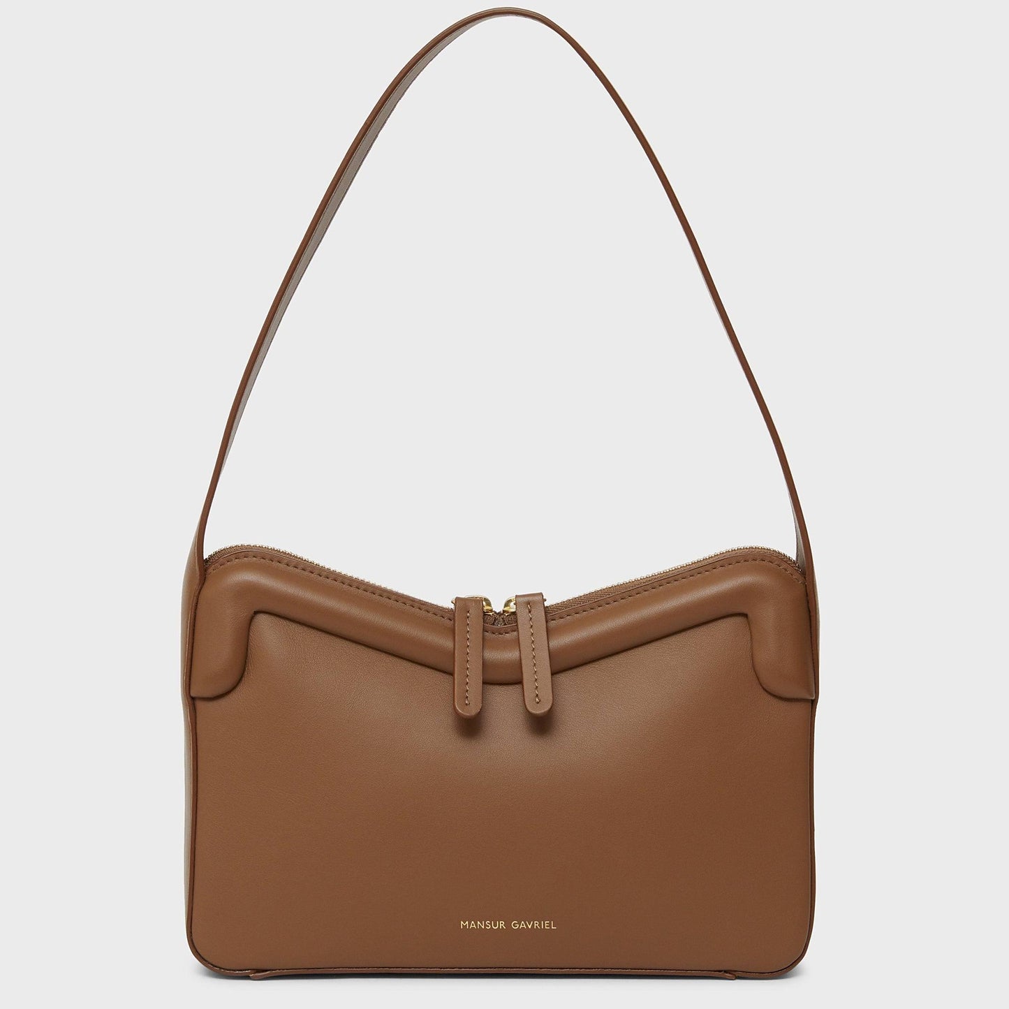 M Frame Leather Baguette Shoulder Bag In Grass