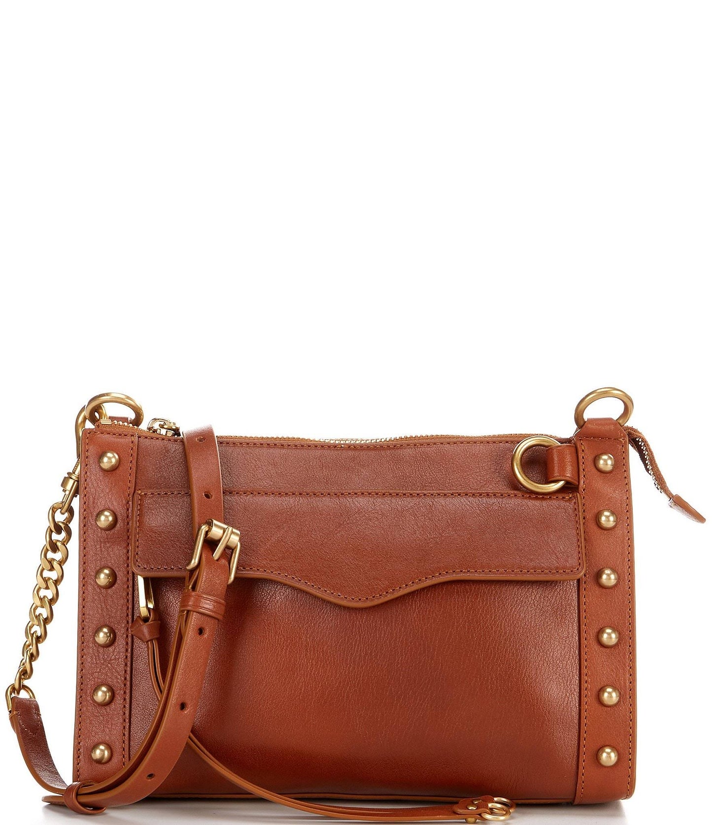 M.A.B Crossbody With Studs ,Caramello