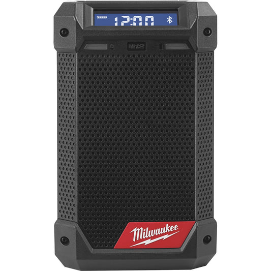 M12 12-Volt Lithium-Ion Cordless Bluetooth/Am/Fm Jobsite Radio W/High Output 5.0 Ah And 2.5 Ah Batteries & Charger