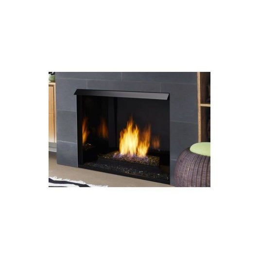 Lyr18pv 18" Contemporary Vent Free Millivolt Burner With Fire Glass Media, Lp