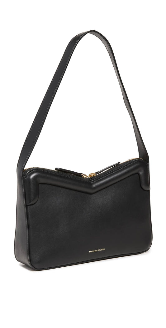 M Frame Leather Bag Black