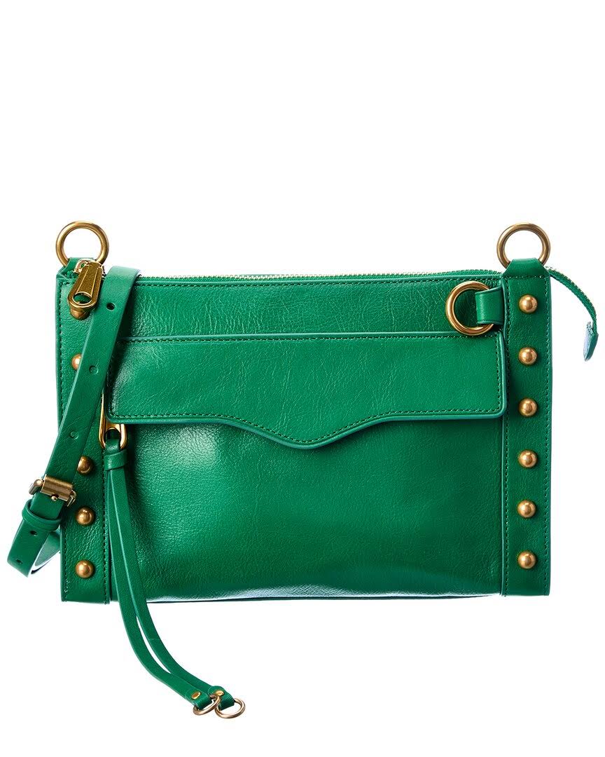 M.A.B. Crossbody With Studs Bag In Green