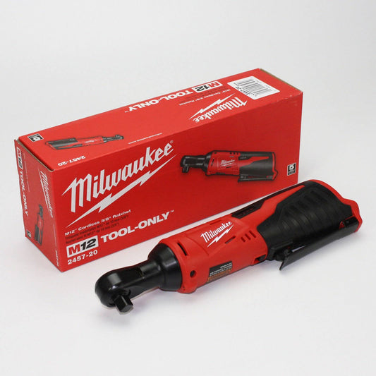 M12 Fuel 12v Lithium-Ion Brushless Cordless 1/4 In. Right Angle Die Grinder And 3/8 In. Ratchet With 2 Batteries