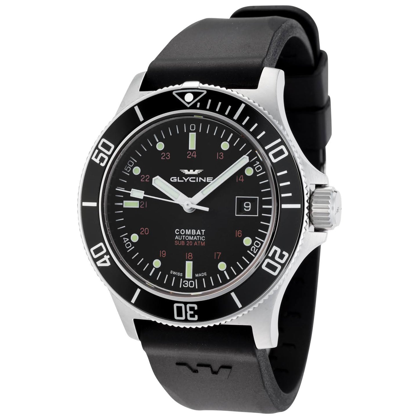 Men`S 3908.196.N1.D9 Combat Sub Automatic 42mm Black Dial - Gl0087 Watch