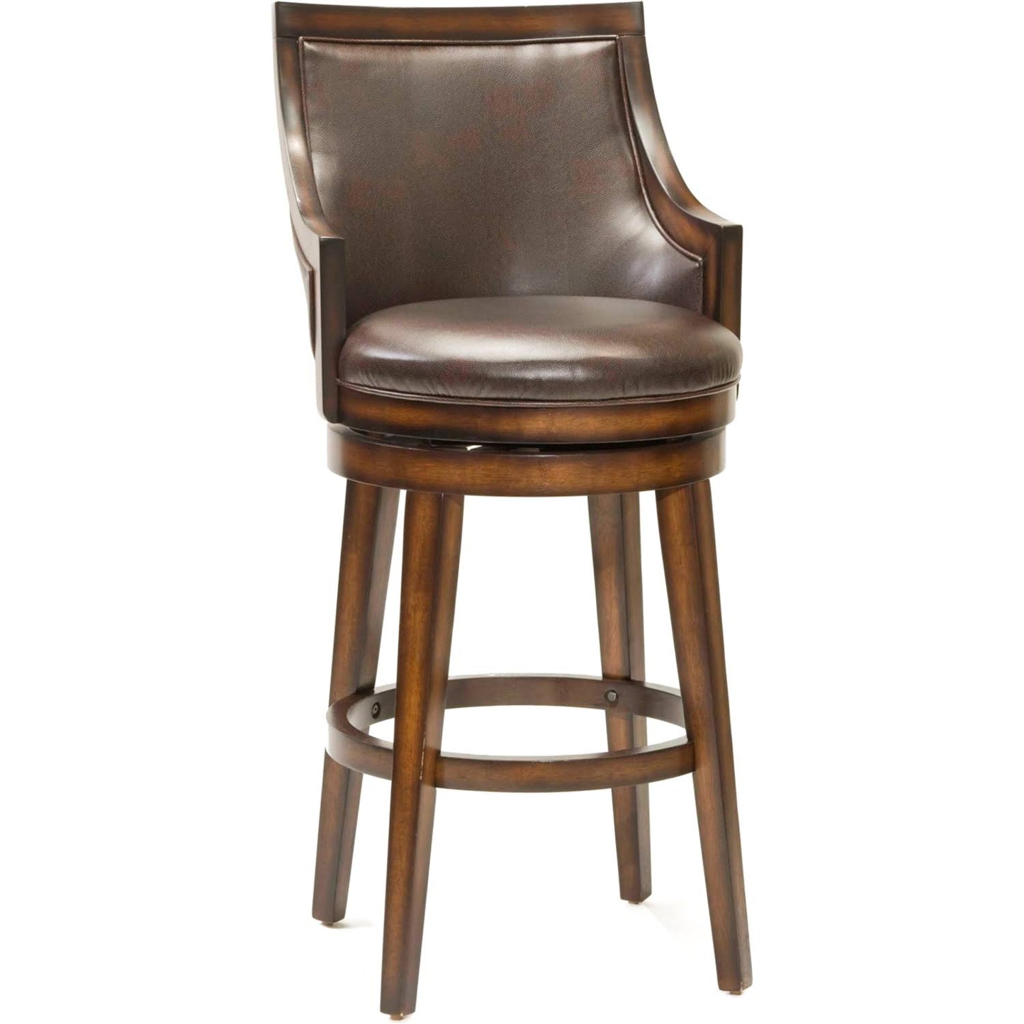 Lyman Swivel Bar Stool - Size: 30 In. Bar Height, Brown