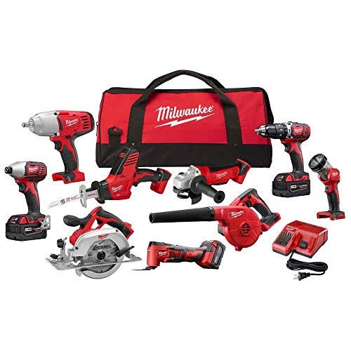 M18 18-Volt Lithium-Ion Cordless Combo Tool Kit (9-Tool) With (3) 4.0 Ah Batteries, Charger And Tool Bag