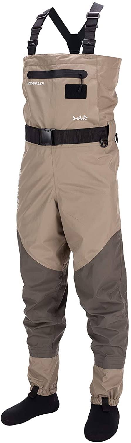 Men’S Breathable Lightweight Chest And Waist Convertible Waders For Fishing And Hunting Stocking Foot And Boot Foot Waders Available In