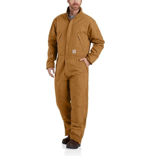 Mens 104396 Factory 2nd Washed Duck Insulated Coveralls -  Brown X-Large Regular